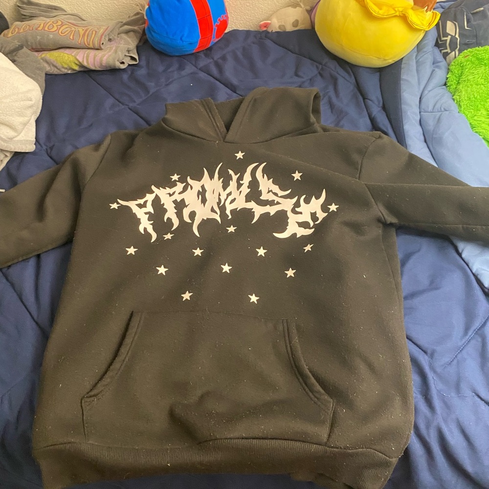 Promise Black Hoodie with White Graphic